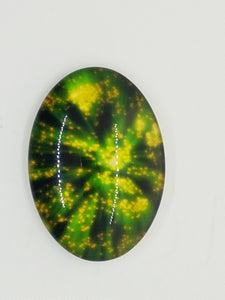 CABOCHON - 35 X 25MM GLASS H/MADE OVAL - GALAXY 5