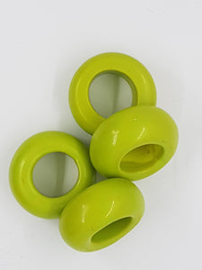 POLYMER CLAY BEAD - LIFESAVER - WASABI COLOUR