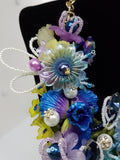RONNY LEE CREATIONS - PURPLE ORCHIDS WITH FLOWERS NECKLACE