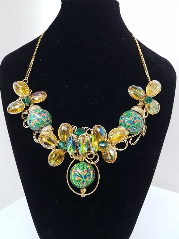 RONNY LEE CREATIONS - HANDMADE WIRE SCULPTURE NECKLACE
