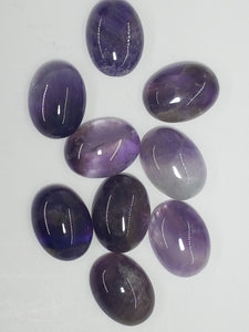 CABOCHONS 16 X 12MM OVAL NATURAL AMETHYST
