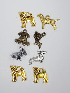 CHARMS - DOGS - 10-25MM - MIXED COLOURS