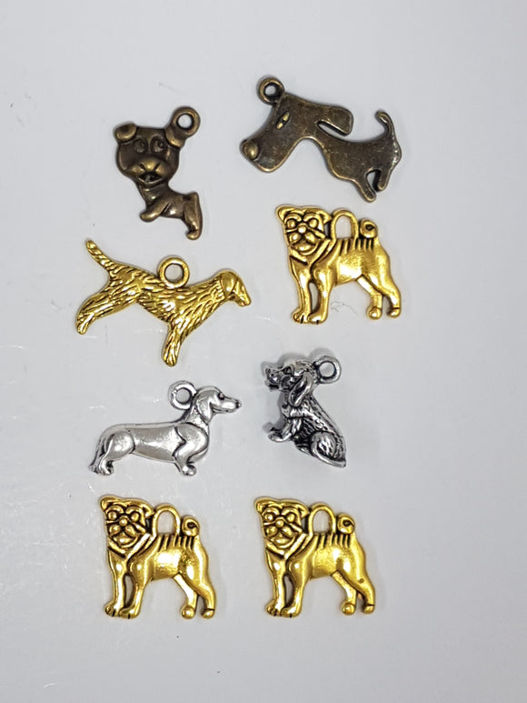 CHARMS - DOGS - 12-25MM - MIXED COLOURS