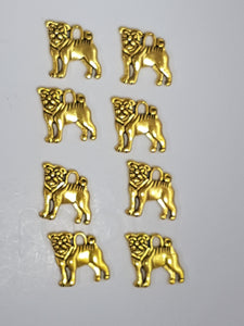 CHARMS - DOGS - 15MM - GOLDEN COLOURS