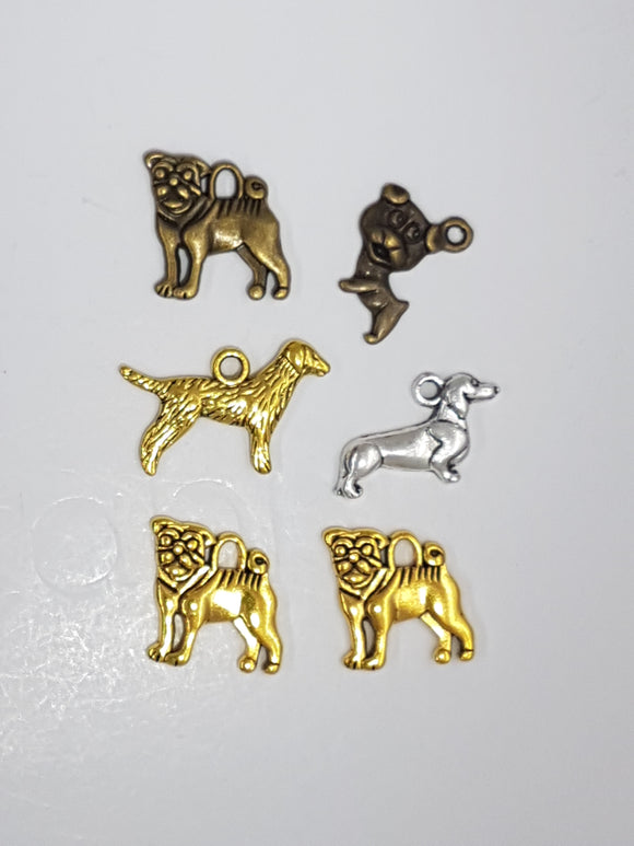 CHARMS - DOGS - 12-25MM - MIXED COLOURS