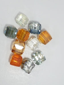 CUBES - 11MM GLASS - MIXED COLOURS