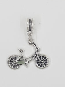 CHARMS - BICYCLE WITH BAIL- ANTIQUE SILVER COLOUR