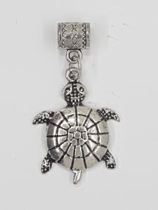 CHARMS - TURTLE WITH BAIL- ANTIQUE SILVER COLOUR