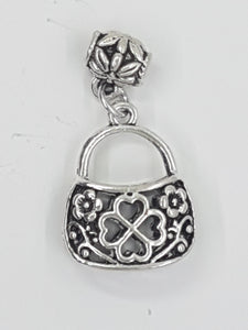 CHARMS - HANDBAG WITH BAIL- ANTIQUE SILVER COLOUR