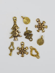 CHARMS - MIXED- ANTIQUE GOLDEN COLOUR