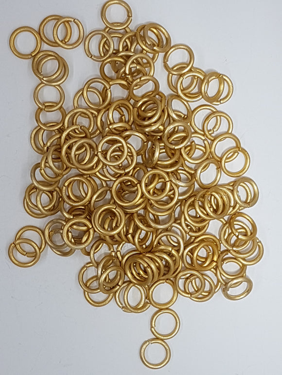 JUMPRINGS - 10 X 1.5MM GOLDEN MATT - ALUMINIUM