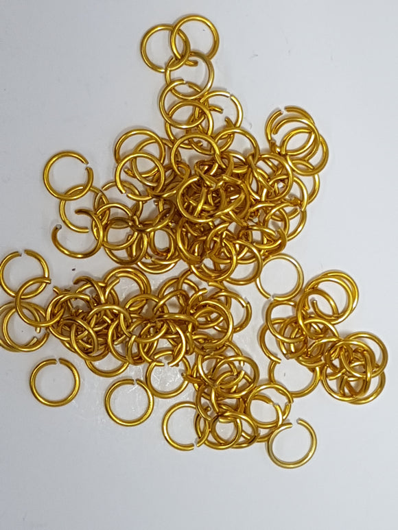 JUMPRINGS - 8 X 1.0MM GOLDEN - ALUMINIUM