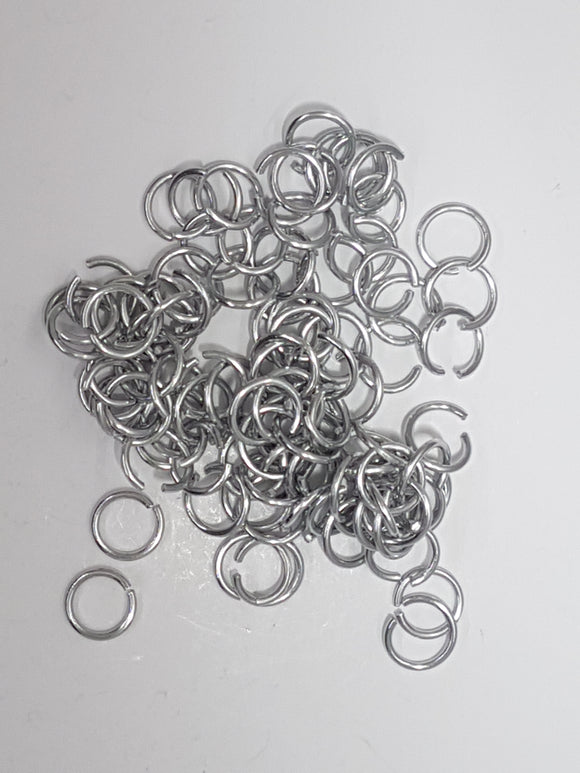 JUMPRINGS - 8 X 1.0MM SILVER - ALUMINIUM