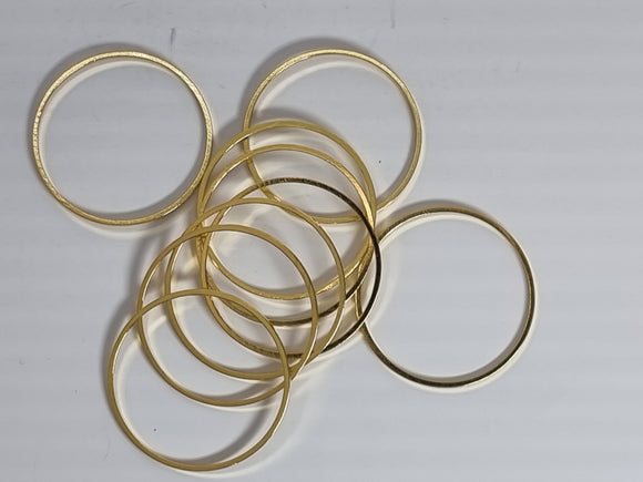 JUMPRINGS- 25 x 1MM LINKING RINGS - SOLDERED - GOLDEN COLOUR