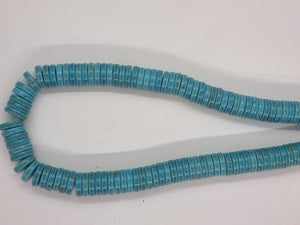 HEISHI BEADS - DYED SYNTH. TURQUOISE - 12MM - AQUA BLUE