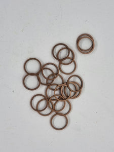 JUMPRINGS- 10 x 1MM LINKING RINGS - SOLDERED - RED COPPER COLOUR