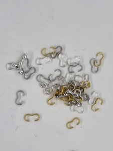 CHAIN FINDINGS - BRASS 8.2X4X1MM QUICK LINK CONNECTORS  - MIXED