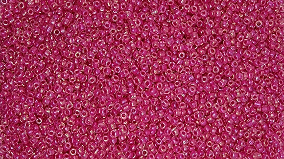 6/0 CHINESE SEED BEADS - TRANS. MED. VIOLET RED