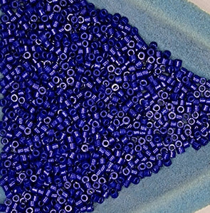 CYLINDER SEED BEADS - 10/0 - 2 X 1.5MM - OPAQUE LUSTER - MIDNIGHT BLUE