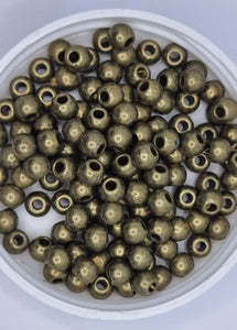 ANTIQUE BRONZE METAL - 6MM X 5MM BARREL SPACER BEADS