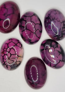 CABOCHONS 24.5 X 17MM OVAL NATURAL DRAGON VEIN