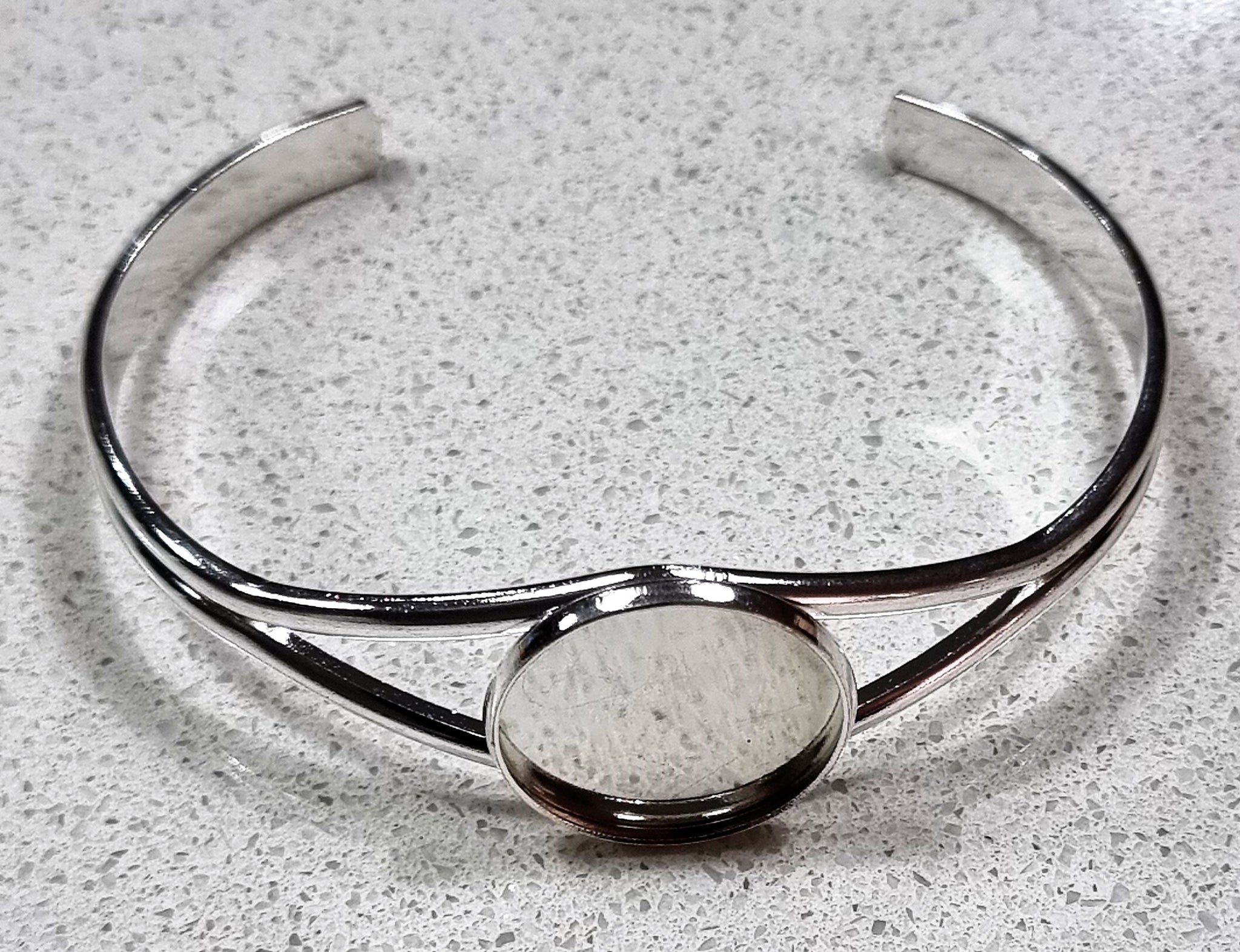 Sterling silver store bezel bracelet blanks