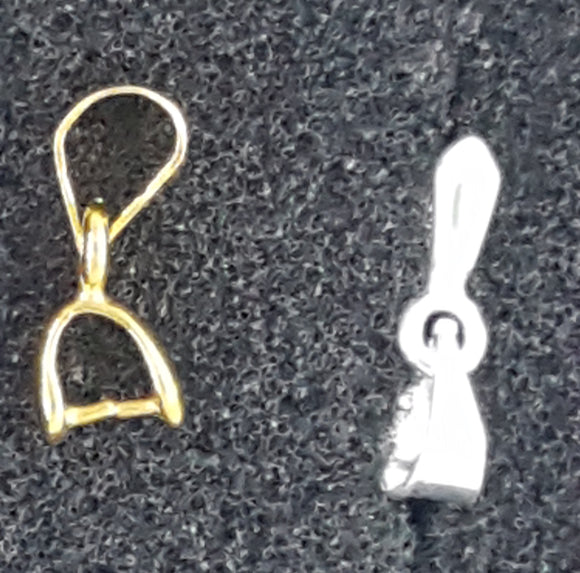 BAIL HANGER WITH ICE PICK - BRASS - GOLD/SILVER MIXED COLOURS- 12 X 5MM