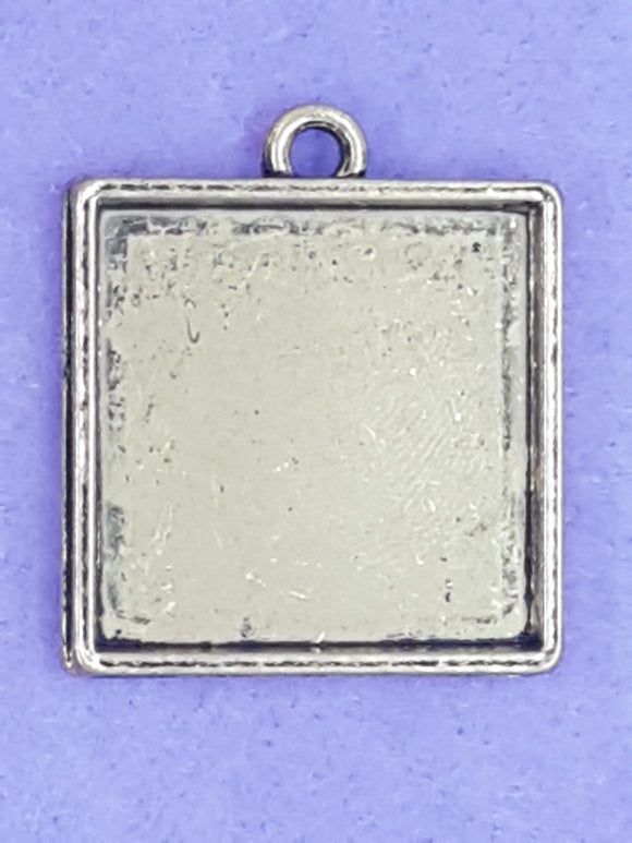 BEZEL - 32 X 28MM SQUARE - ANTIQUE GOLDEN