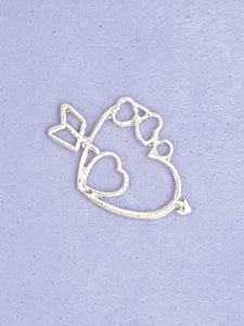 CHARMS - HEART - 37 X 24MM ROSE GOLD COLOUR