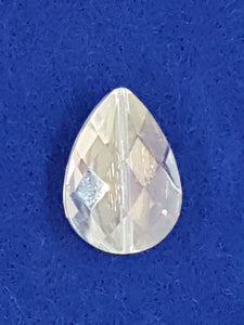 TEARDROPS - 24 X 17MM FACETED GLASS - AB CLEAR