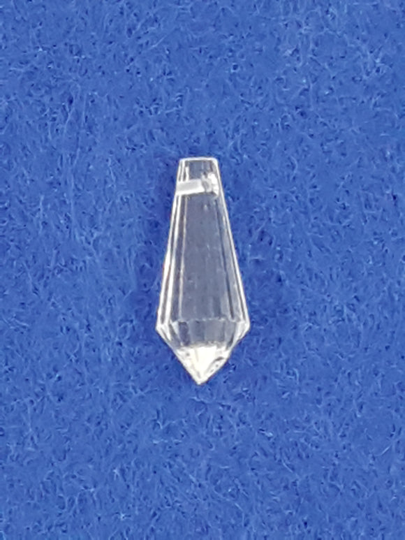 TEARDROPS - 21 X 8MM FACETED GLASS - CLEAR