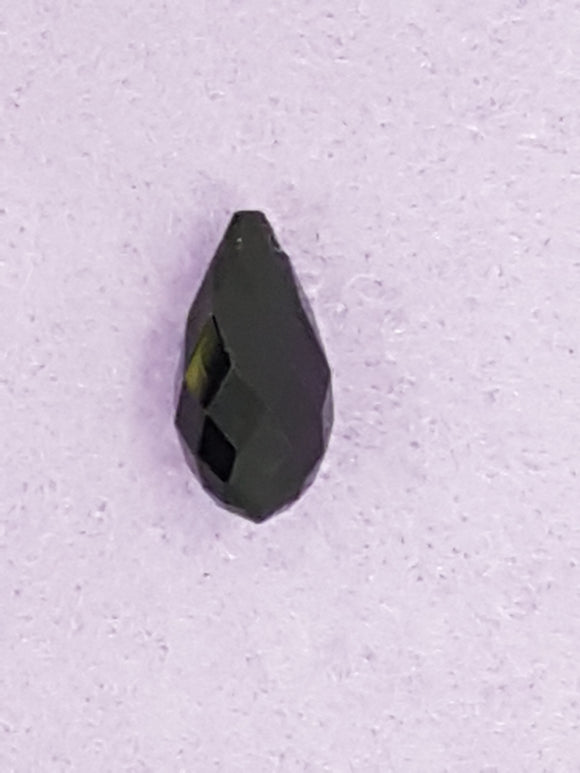 TEARDROPS - 20 X 10MM FACETED GLASS - BLACK