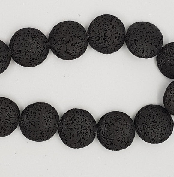 28MM LAVA BEADS - BLACK