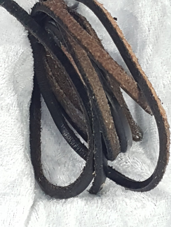 CORD - LEATHER  - 3 X 2MM BLACK COLOUR