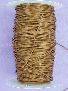CORD - MACRAME CHINESE WAXED CORD  - 1MM CAMEL COLOUR