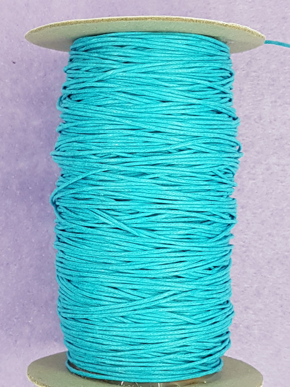 CORD - MACRAME CHINESE WAXED CORD  - 1MM SKY BLUE COLOUR