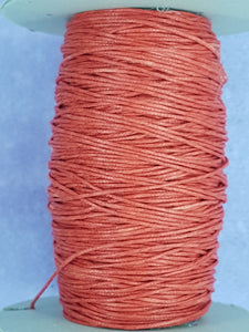 CORD - MACRAME CHINESE WAXED CORD  - 1MM RUST RED COLOUR