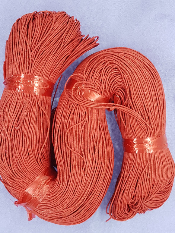 CORD - MACRAME CHINESE WAXED CORD  - 1MM RED COLOUR