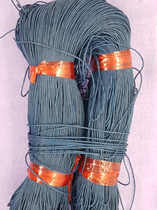 CORD - MACRAME CHINESE WAXED CORD  - 1MM STEEL BLUE COLOUR