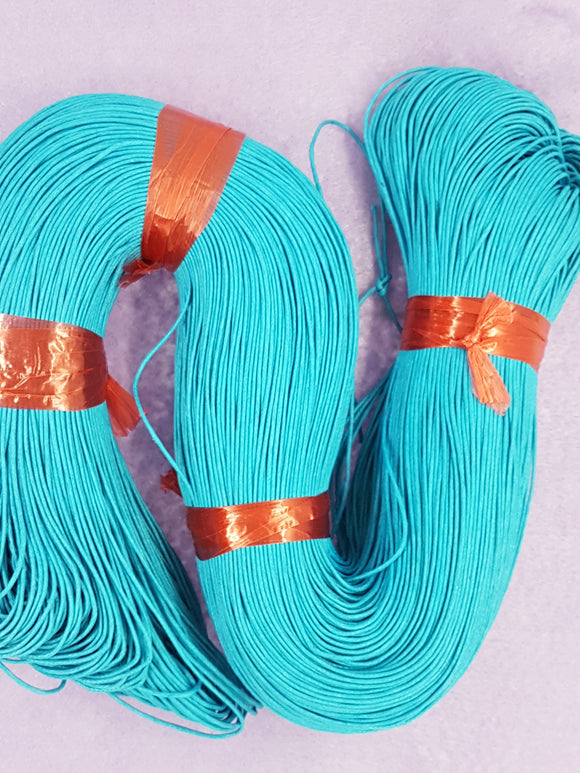 CORD - MACRAME CHINESE WAXED CORD  - 1MM BABY BLUE COLOUR