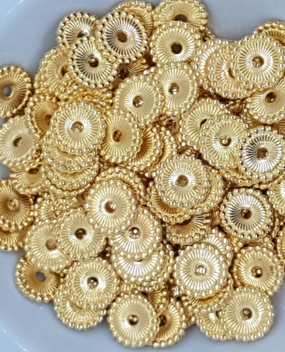 Gold on sale spacer beads