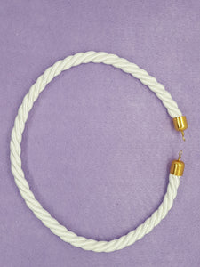 CORD - BRAIDED CORD NECKLACE BASE- 16"(41.2CM) - WHITE COLOUR
