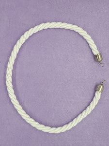 CORD - BRAIDED CORD NECKLACE BASE- 16"(41.2CM) - WHITE COLOUR