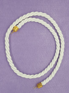 CORD - BRAIDED CORD NECKLACE BASE- 26"(66CM) - WHITE COLOUR