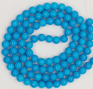 8MM GLASS BEADS - MID BLUE