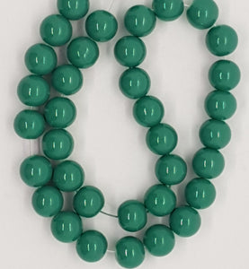 10MM GLASS BEADS - FOREST GREEN