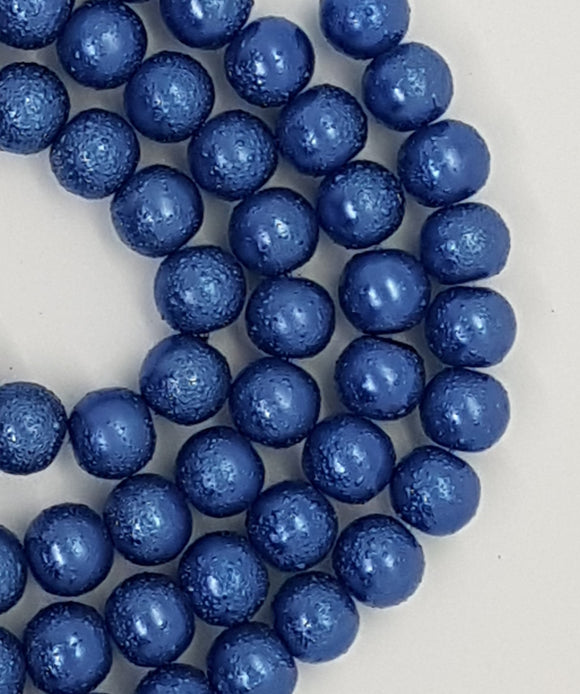 GLASS BEADS - 25 PER PACK - DARK BLUE