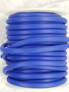 CORD - RUBBER  - HOLLOW - 5MM COBALT COLOUR