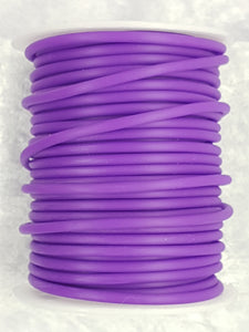 CORD - RUBBER  - HOLLOW - 3MM MAUVE COLOUR