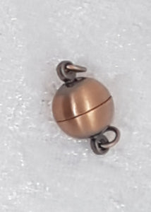 CLASPS - MAGNETIC - BRASS - RED COPPER ROUND CLASP